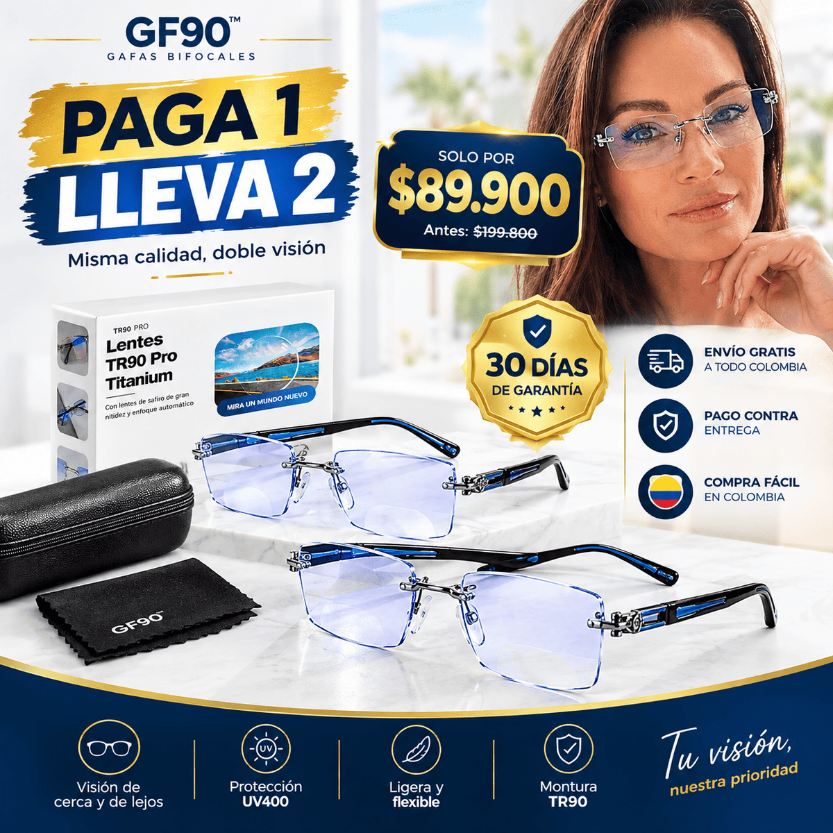 COMBO 2 GAFAS TR90 FOTOCROMATICA