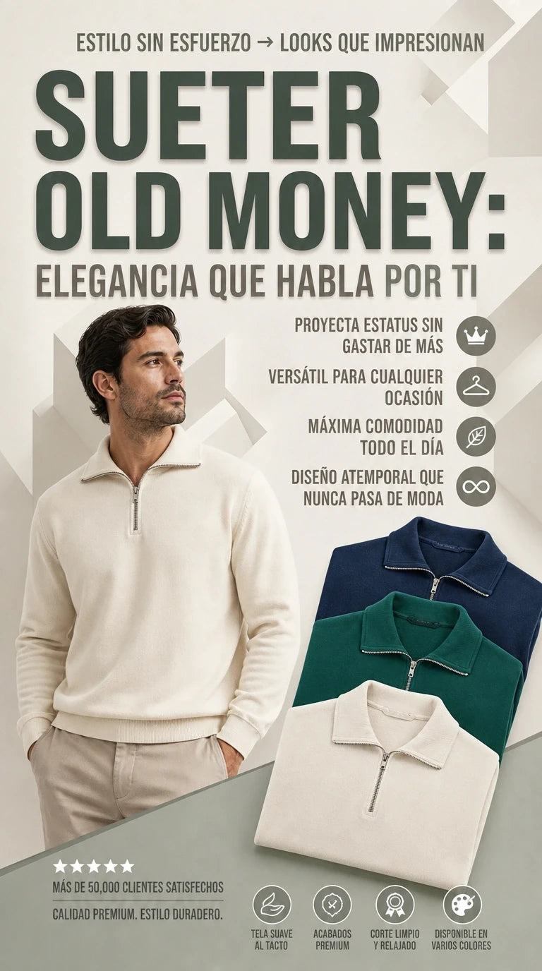 SUĂTER OLD MONEY - VERSATILIDAD Y ESTILO EN UNA SOLA PRENDA