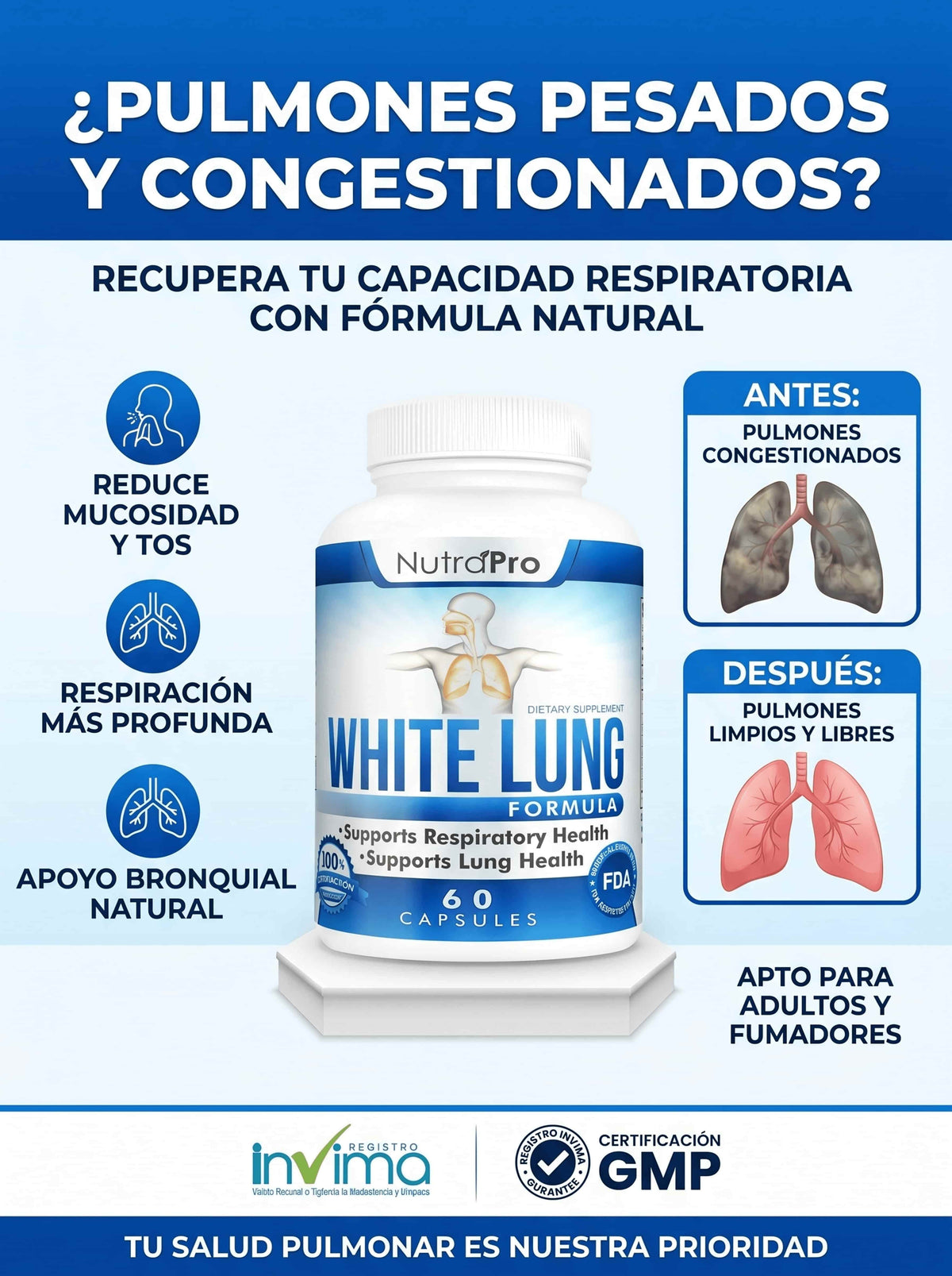 White Lung Limpieza y desintoxicación pulmonar