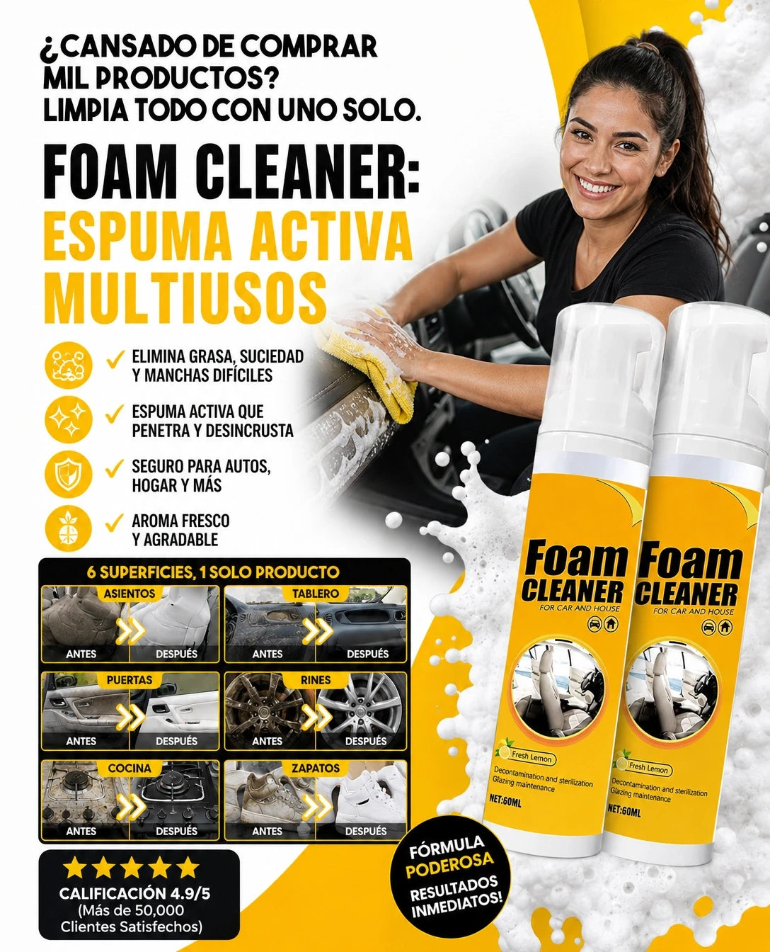 Foam cleaner Compra 1 y lleva 2