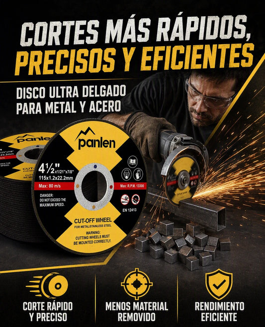 10 Discos 4.5 Corte Metal Pro