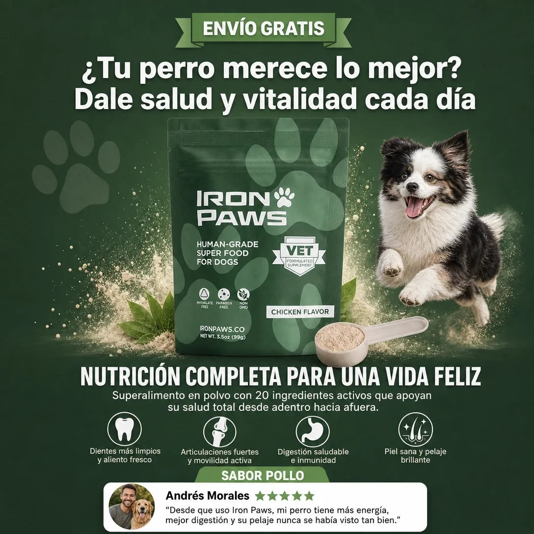 IRON PAWS- SUPERALIMENTO PARA PERROS